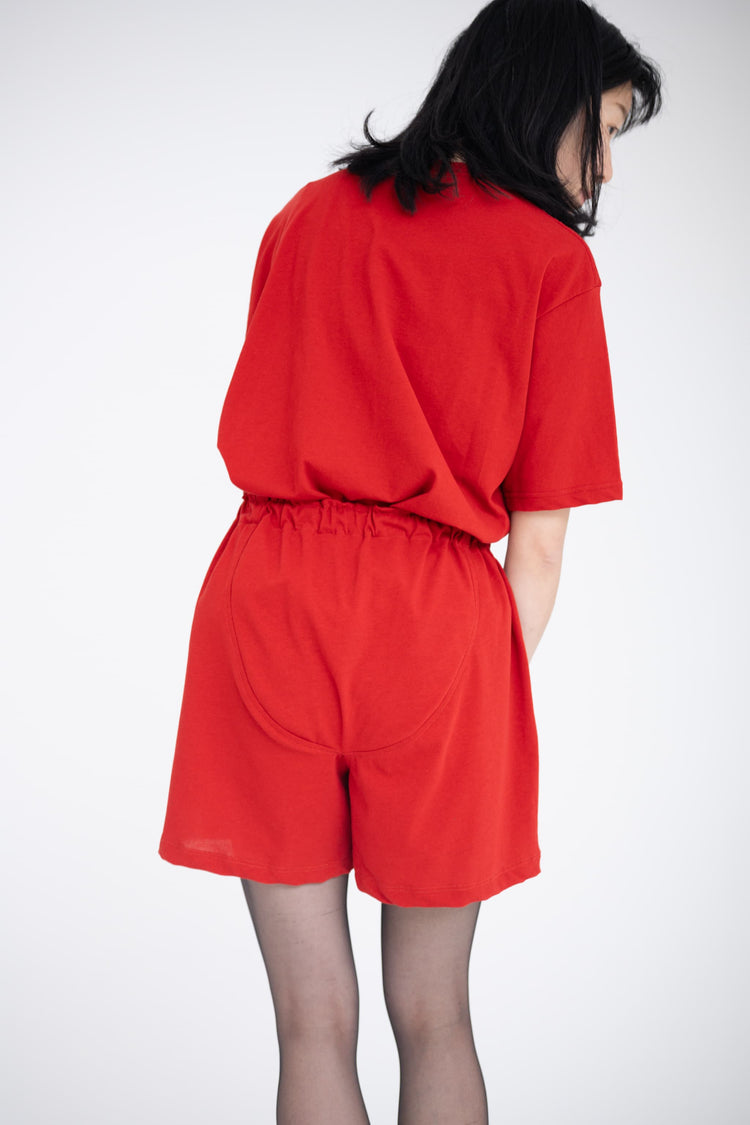 Tilted logo shorts